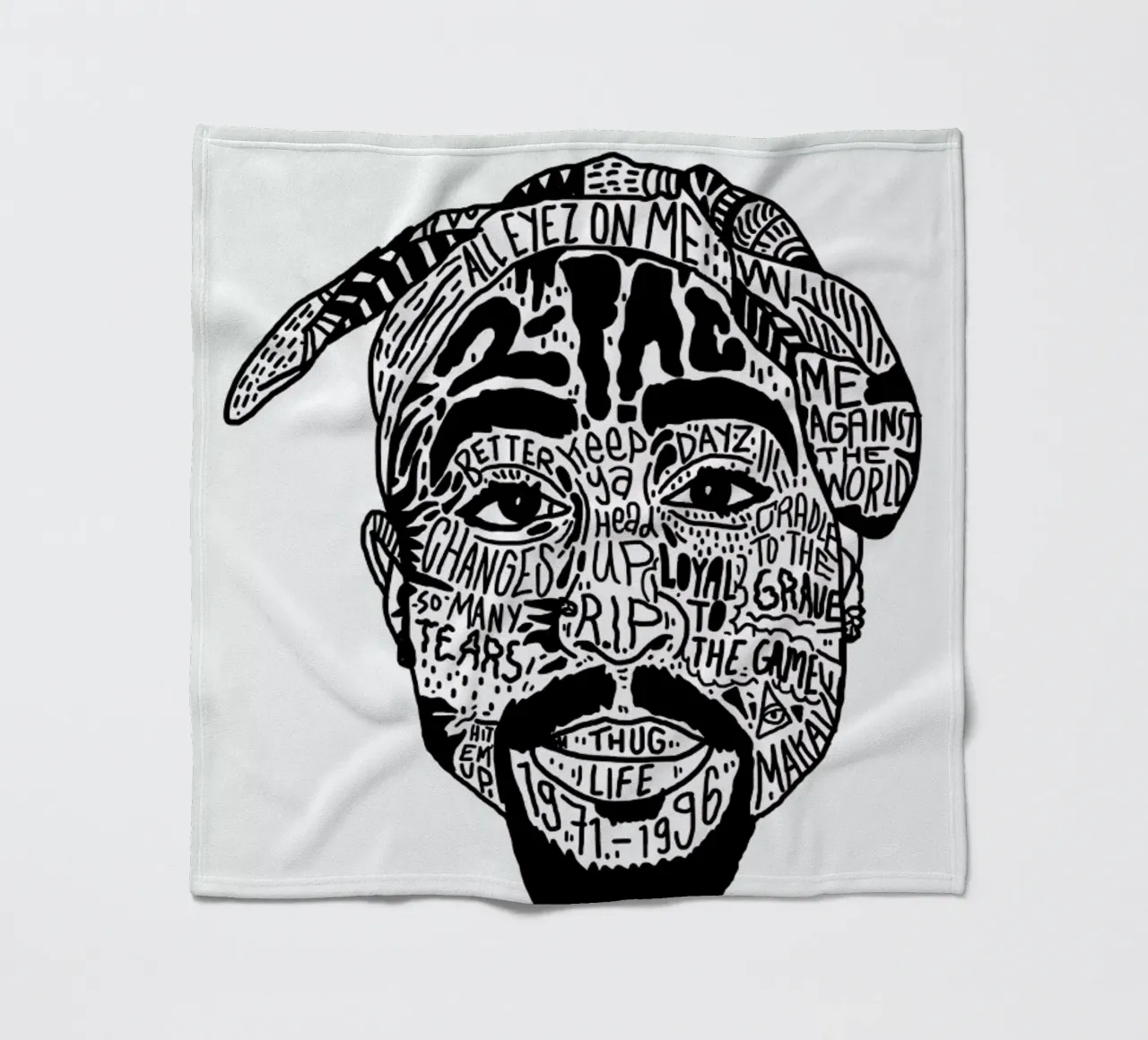 Tupac fleecedeken van Nick Cocozza