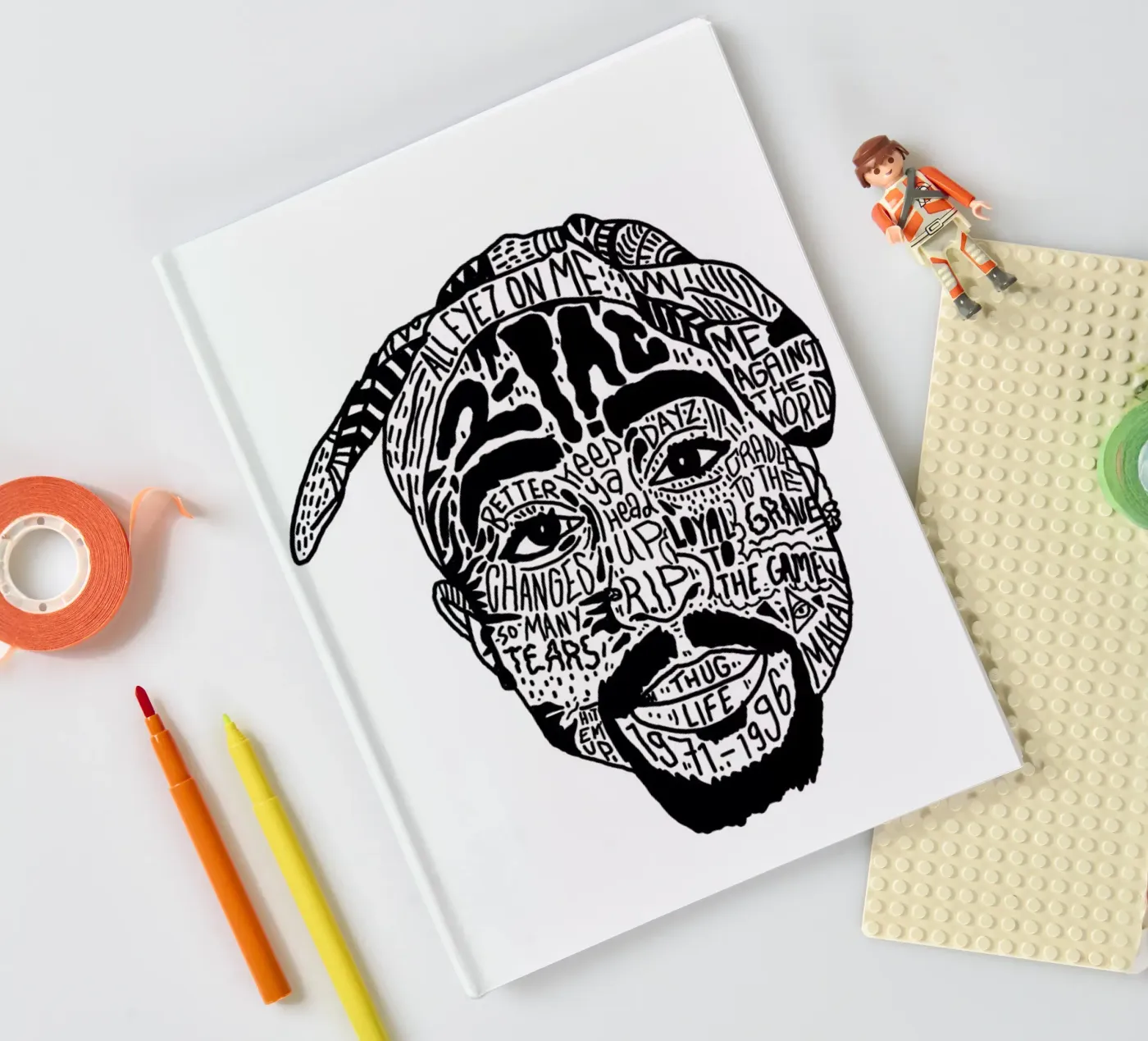 Tupac notebook by Nick Cocozza