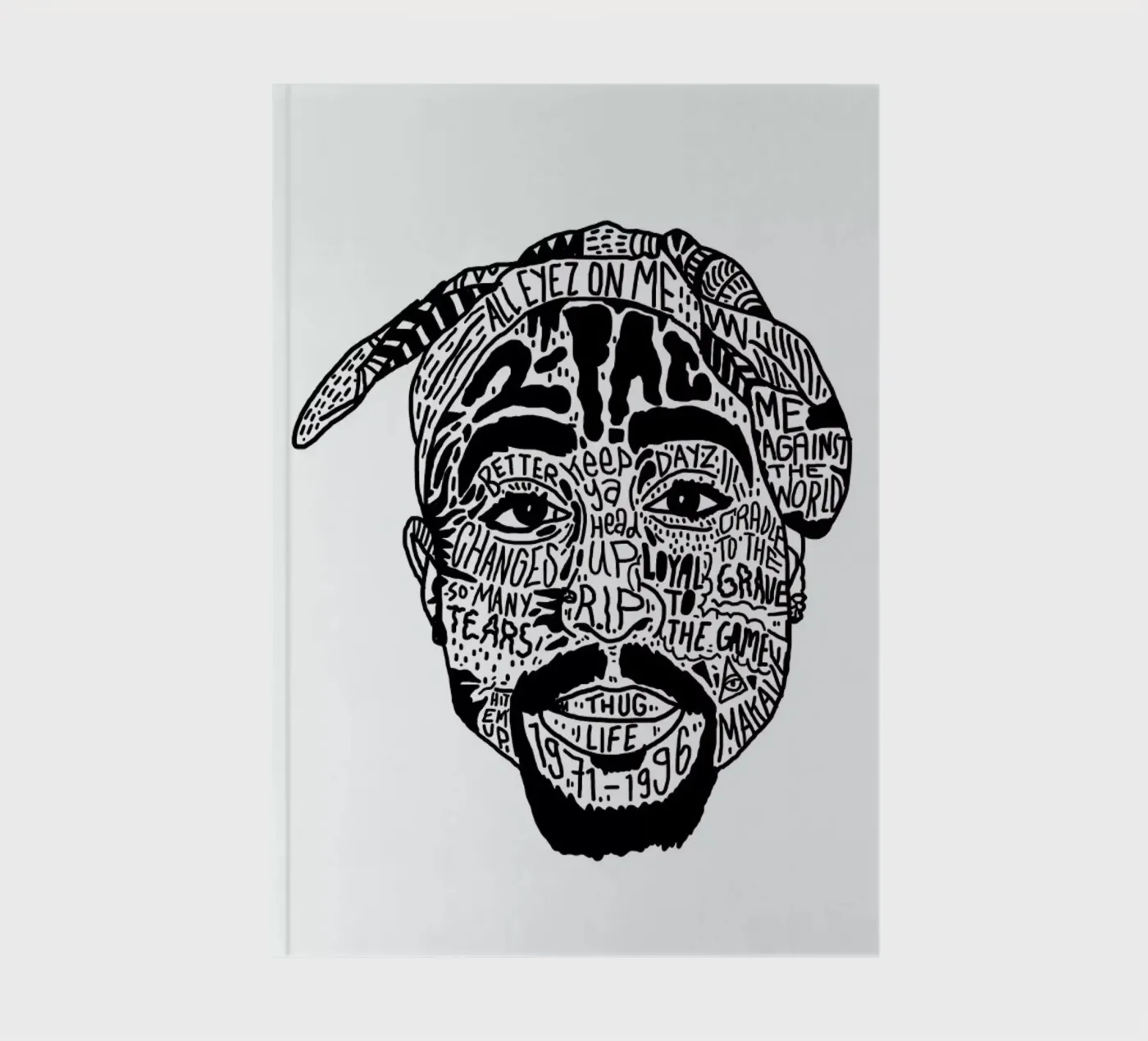 Tupac notebook by Nick Cocozza