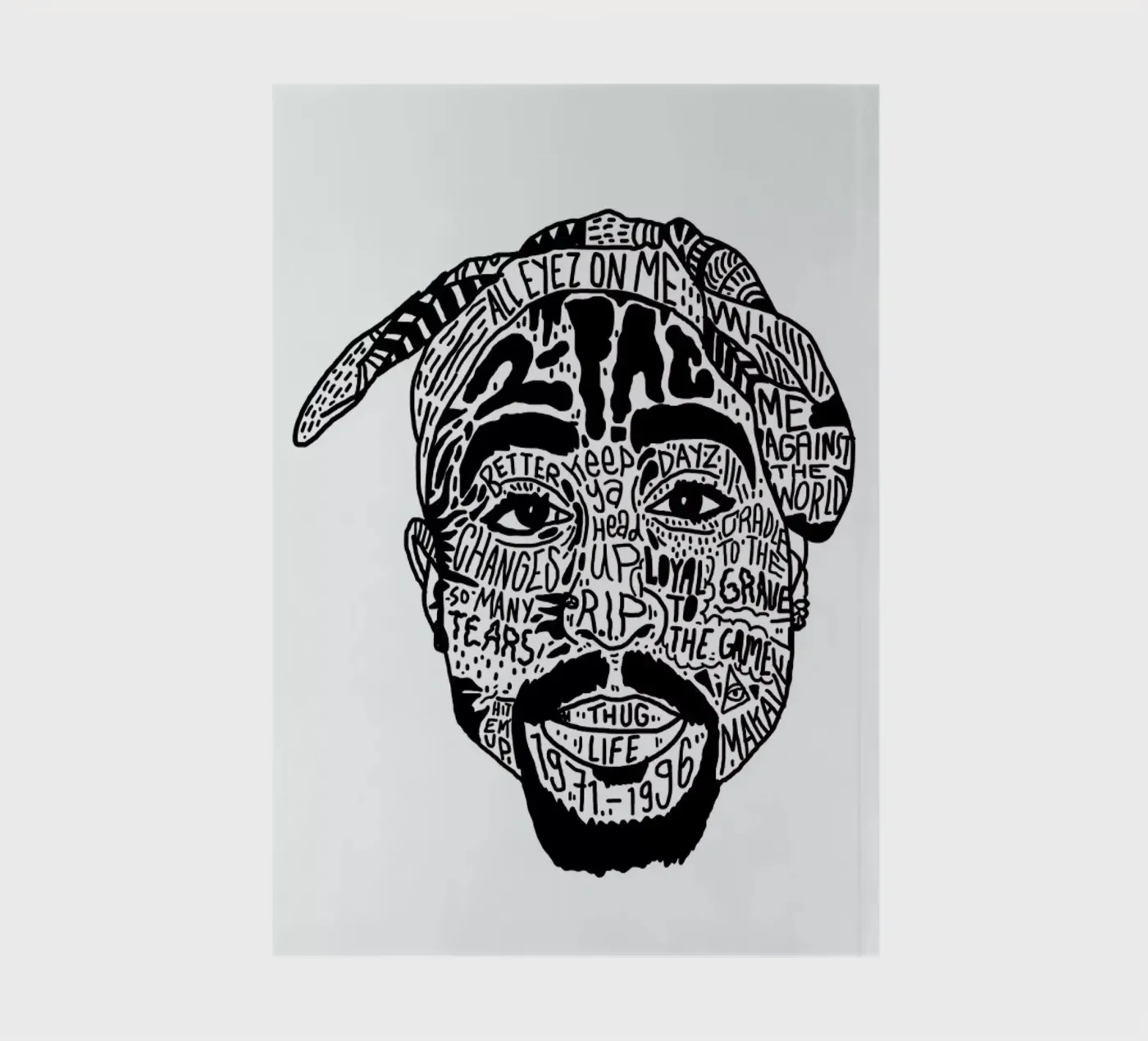 Tupac notebook by Nick Cocozza