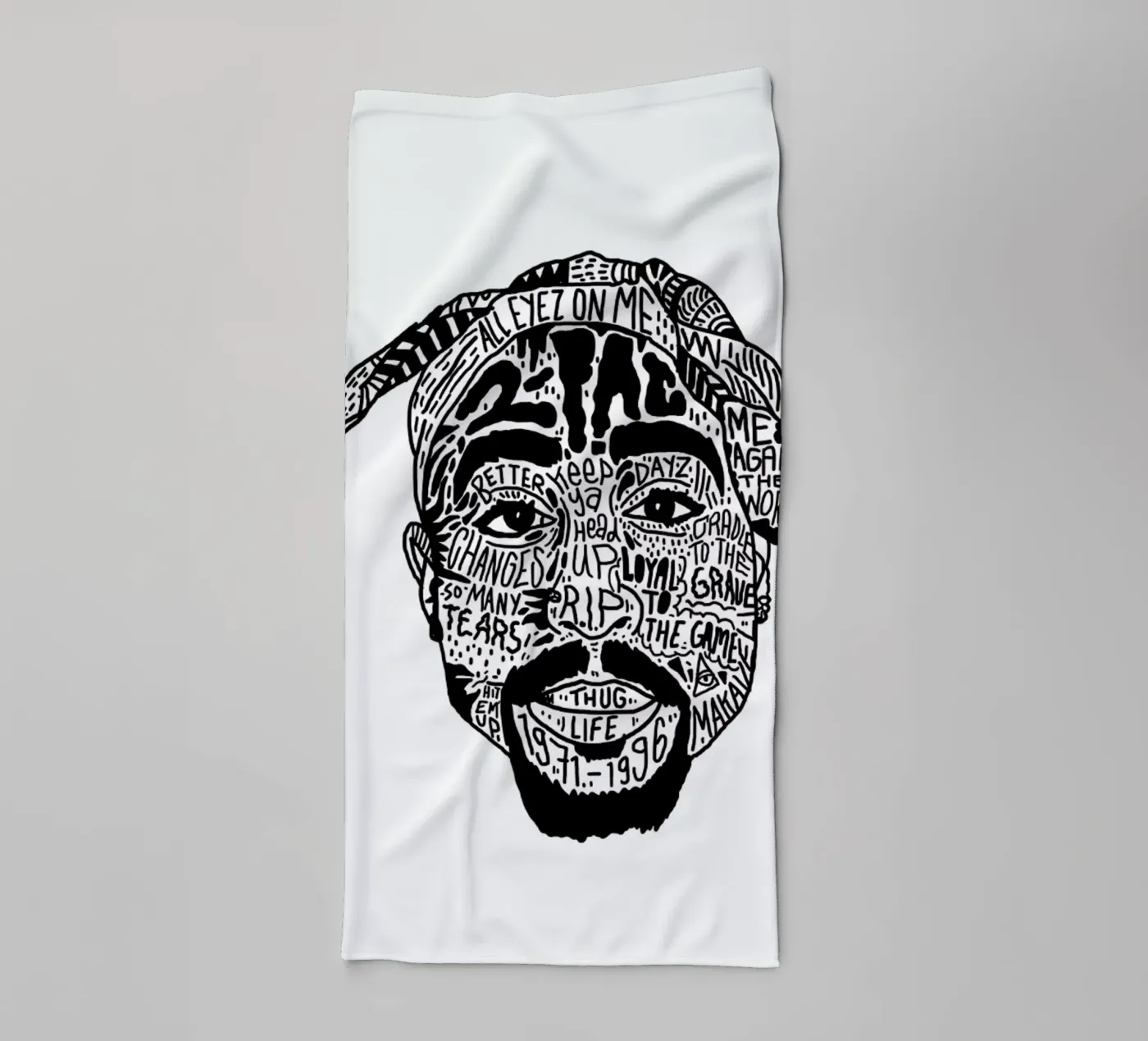 Tupac badhanddoek van Nick Cocozza