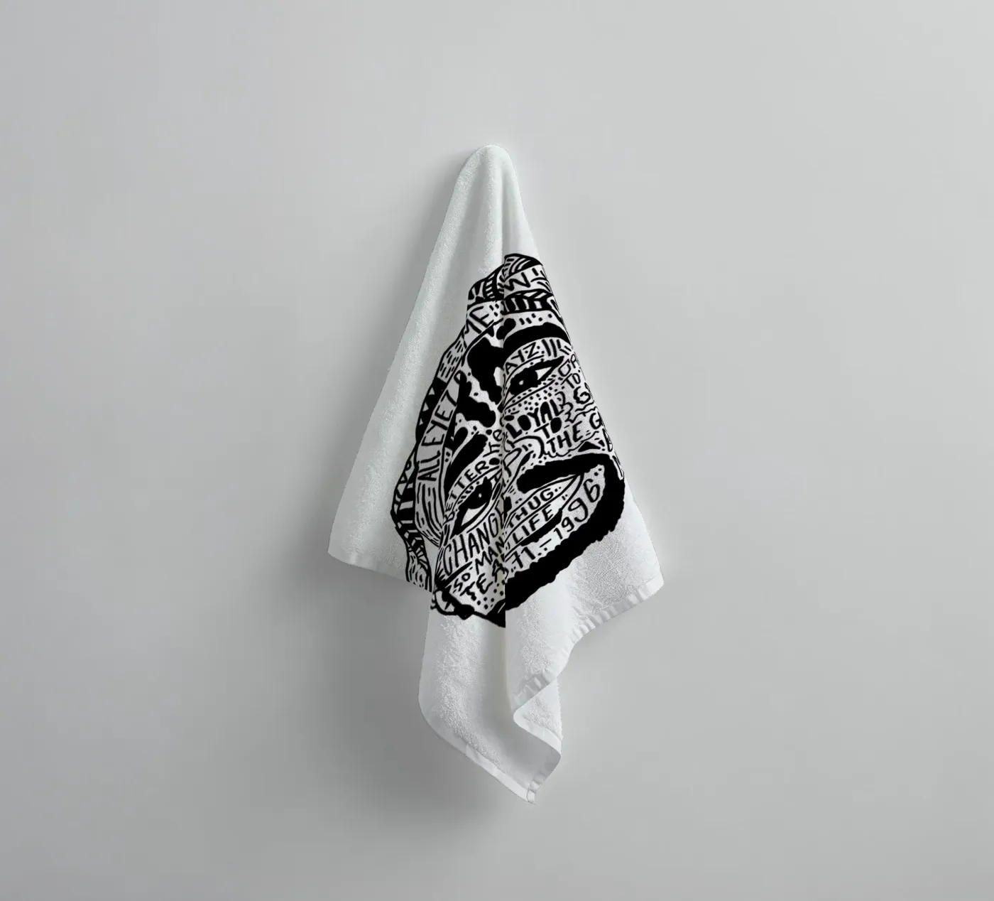 Tupac towel by Nick Cocozza