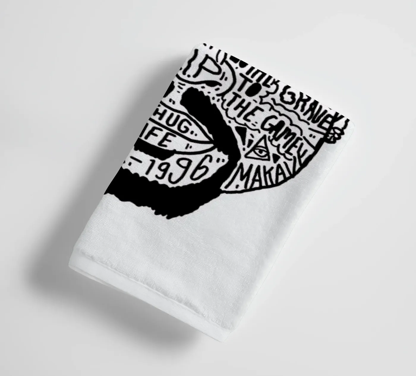Tupac towel by Nick Cocozza