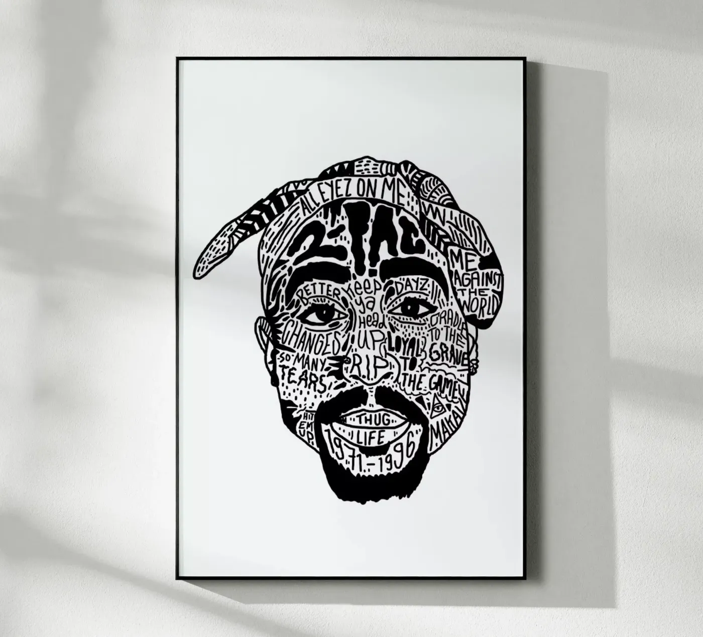 Tupac Acryl-Glas von Nick Cocozza