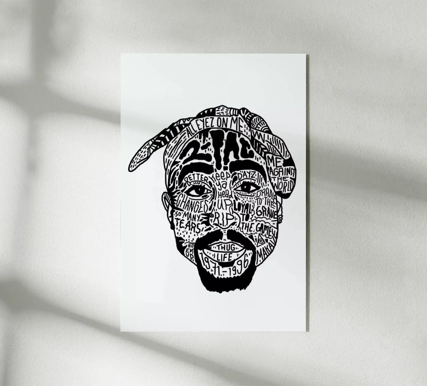 Tupac Acryl-Glas von Nick Cocozza