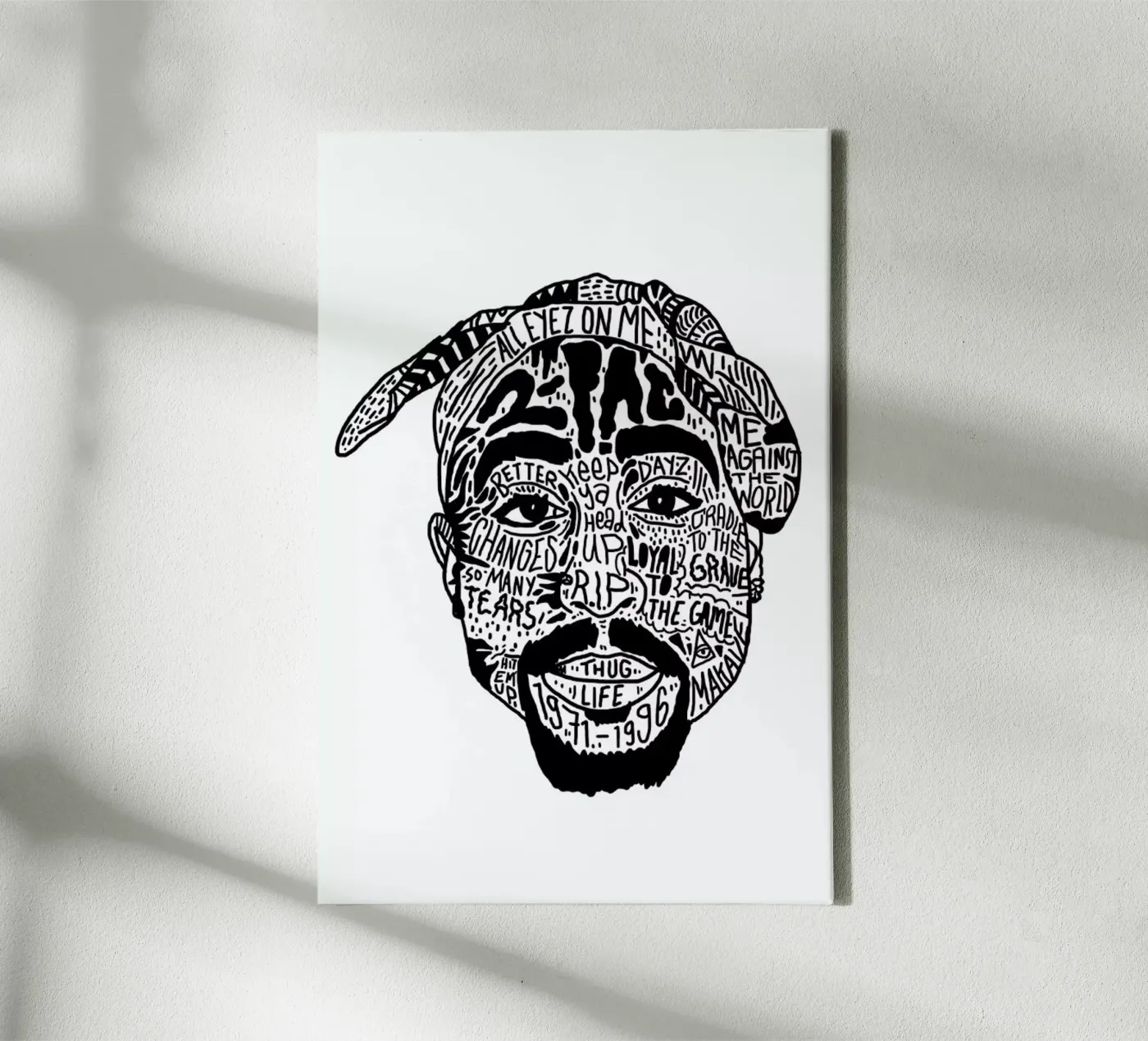 Tupac canvas by Nick Cocozza