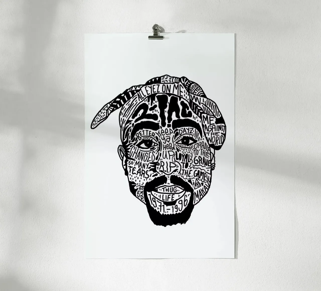 Tupac poster van Nick Cocozza