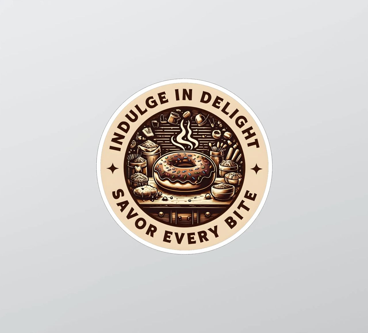 Vintage Donut Logo sticker by RETRO VINTAGE EDITION