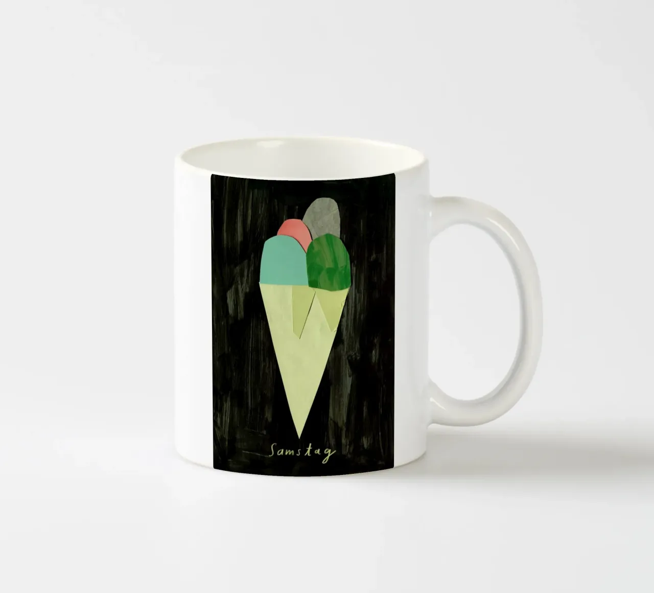 Eis am Samstag tazza in ceramica da Rinah Lang