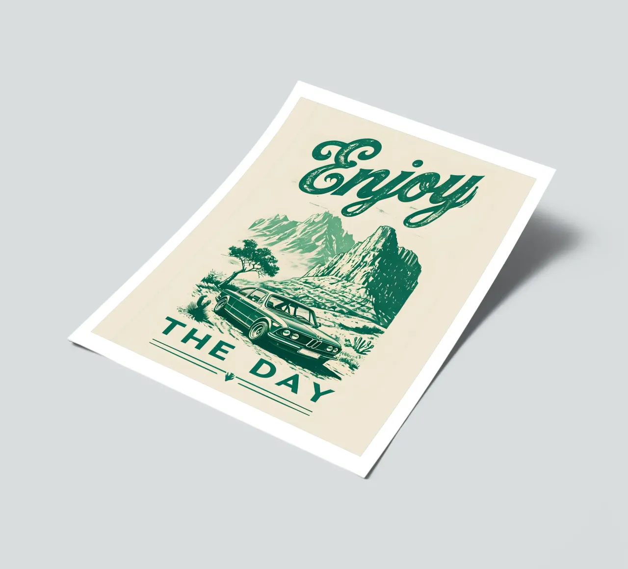 Godetevi la giornata Auto d'epoca retrò foglio adesivo da RETRO VINTAGE EDITION