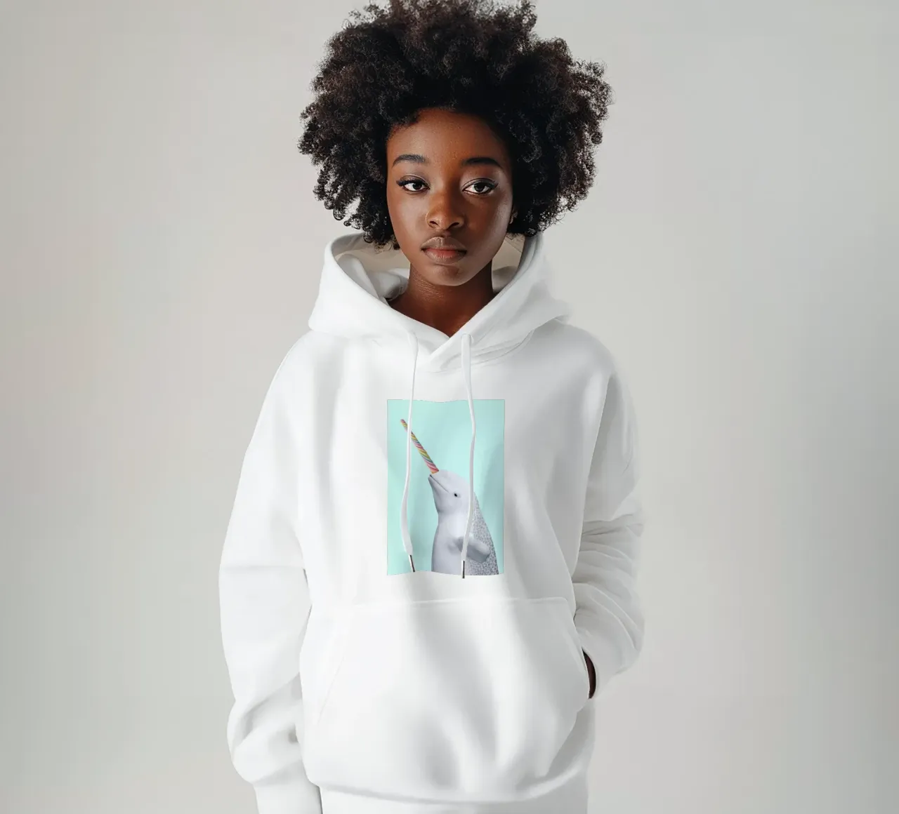 Sea Unicorn felpa con cappuccio da Paul Fuentes Design