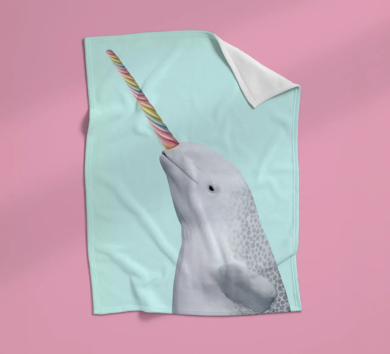 Sea Unicorn coperta in pile da Paul Fuentes Design