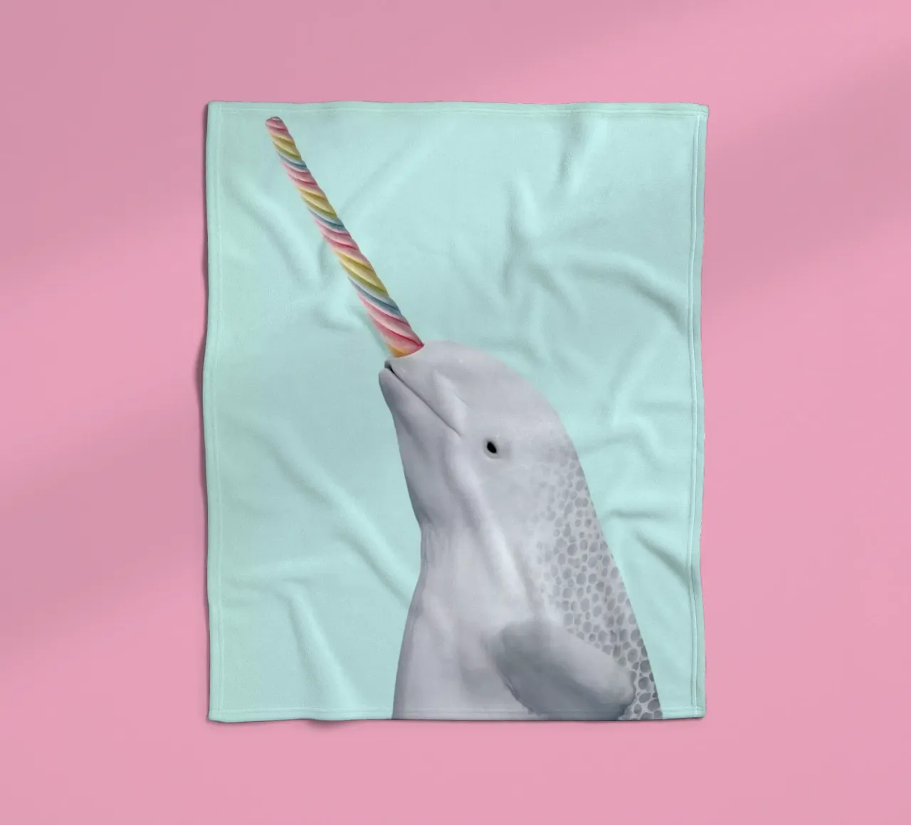 Sea Unicorn coperta in pile da Paul Fuentes Design