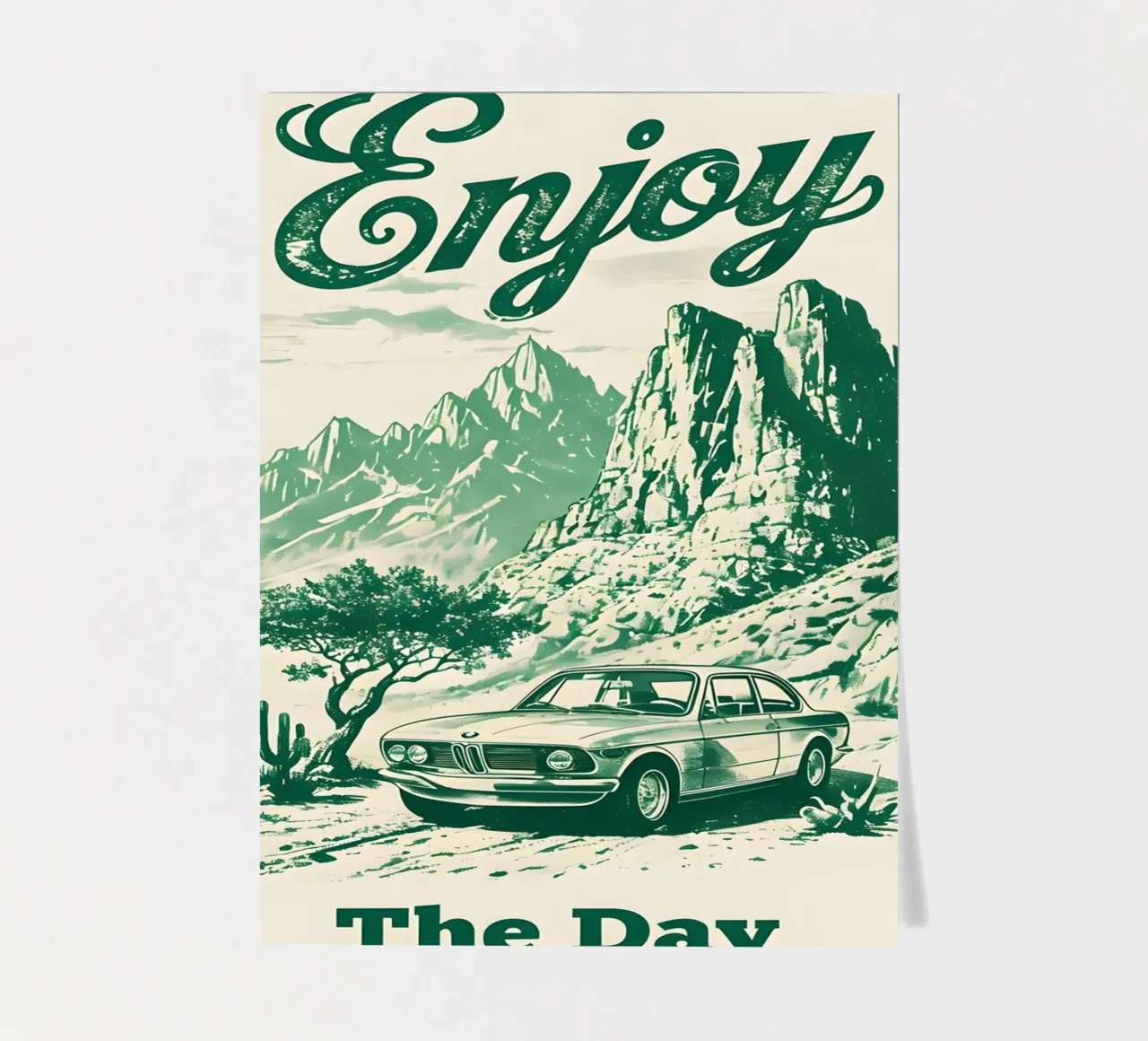 Godetevi la giornata Auto d'epoca retrò foglio adesivo da RETRO VINTAGE EDITION