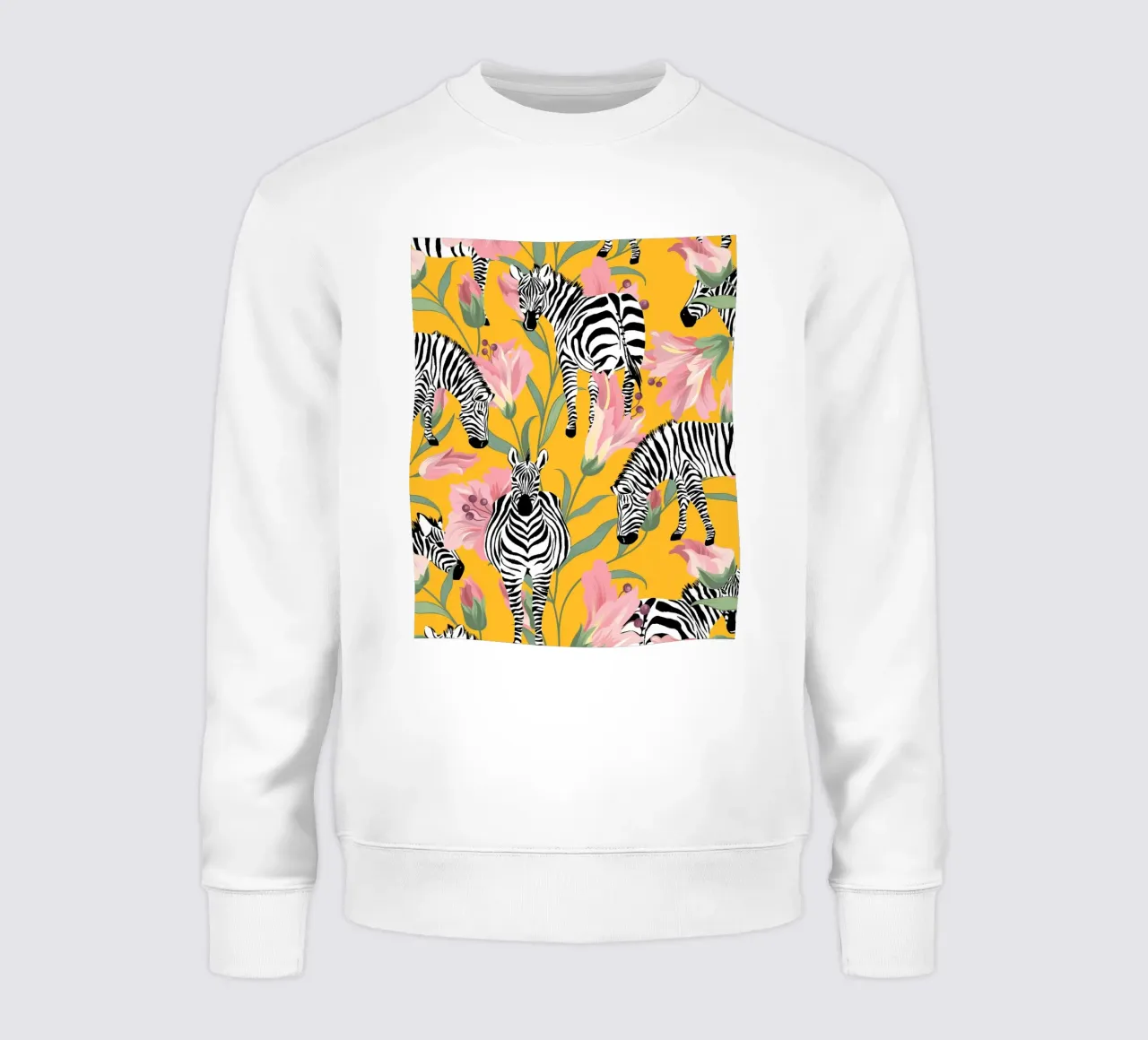 Zebra Gestreept Voor Het Leven Geel Bos Natuur sweatshirt van 83oranges