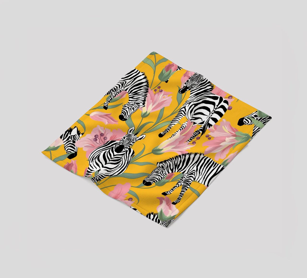 Zebra a strisce per la vita Giallo Foresta Natura coperta in pile da 83oranges