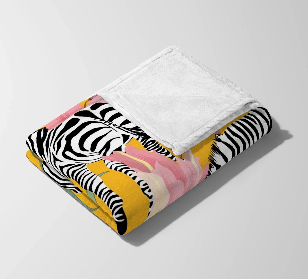 Zebra a strisce per la vita Giallo Foresta Natura coperta in pile da 83oranges