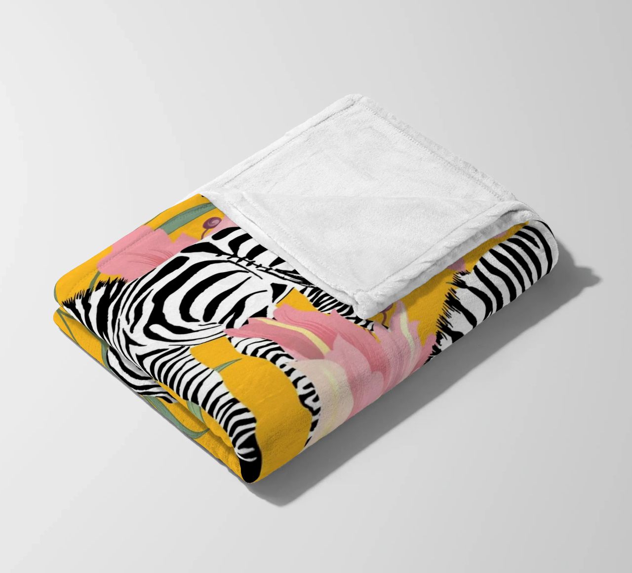 Zebra a strisce per la vita Giallo Foresta Natura coperta in pile da 83oranges