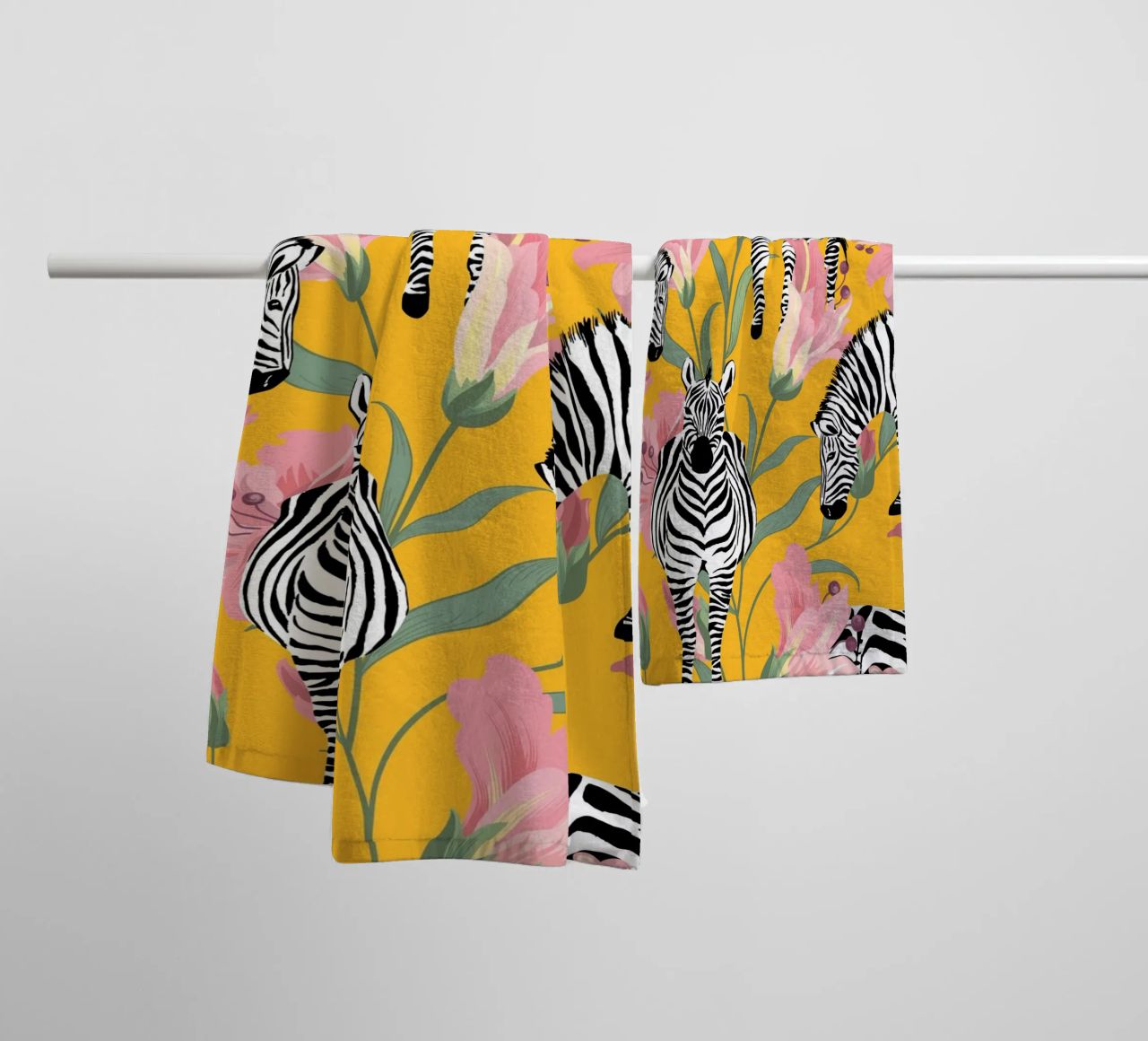 Zèbre Rayé Pour la Vie Jaune Forêt Nature serviette de bain de 83oranges