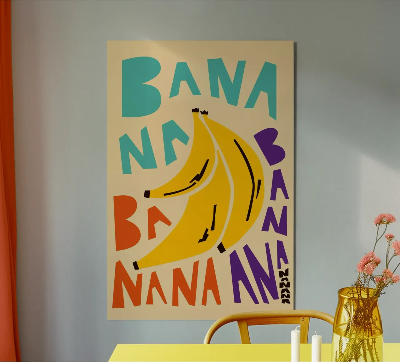 Bana Banana alu-dibond by Fox & Velvet
