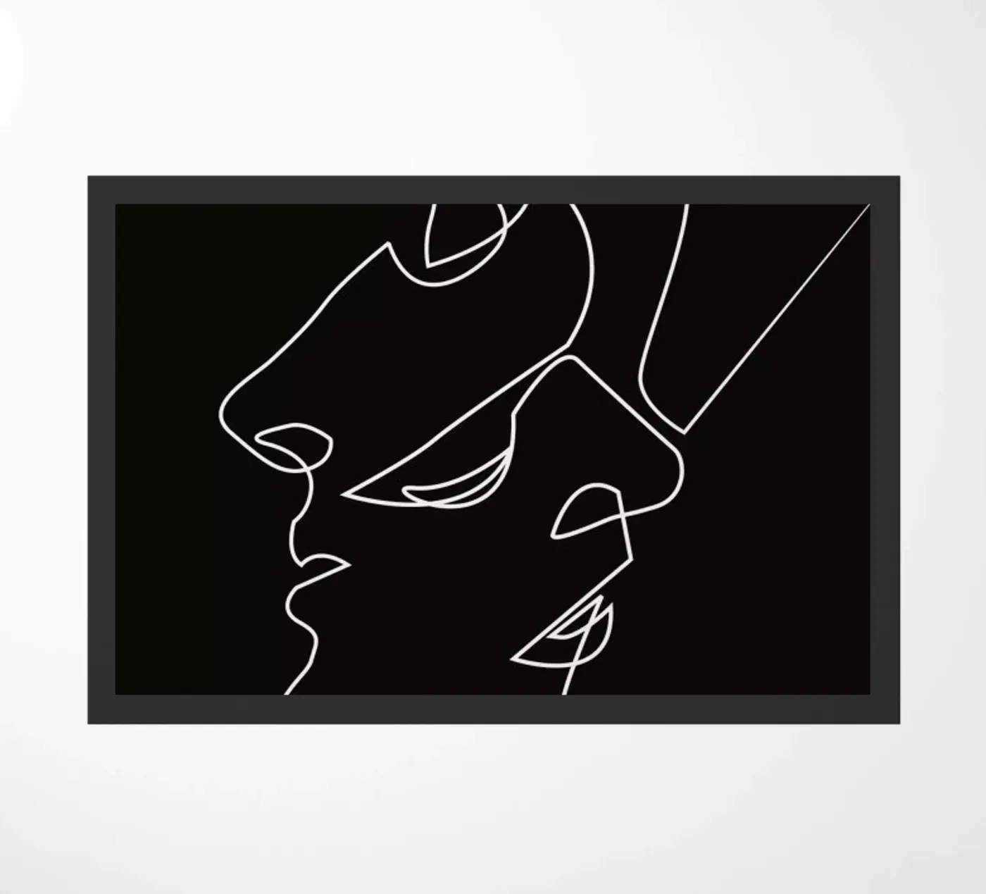 Close Noir deurmat van Quibe