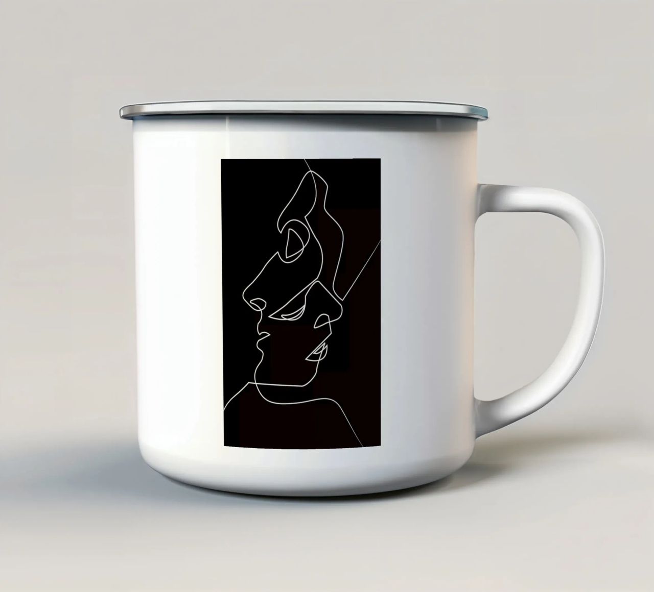 Close Noir tazza in smalto da Quibe