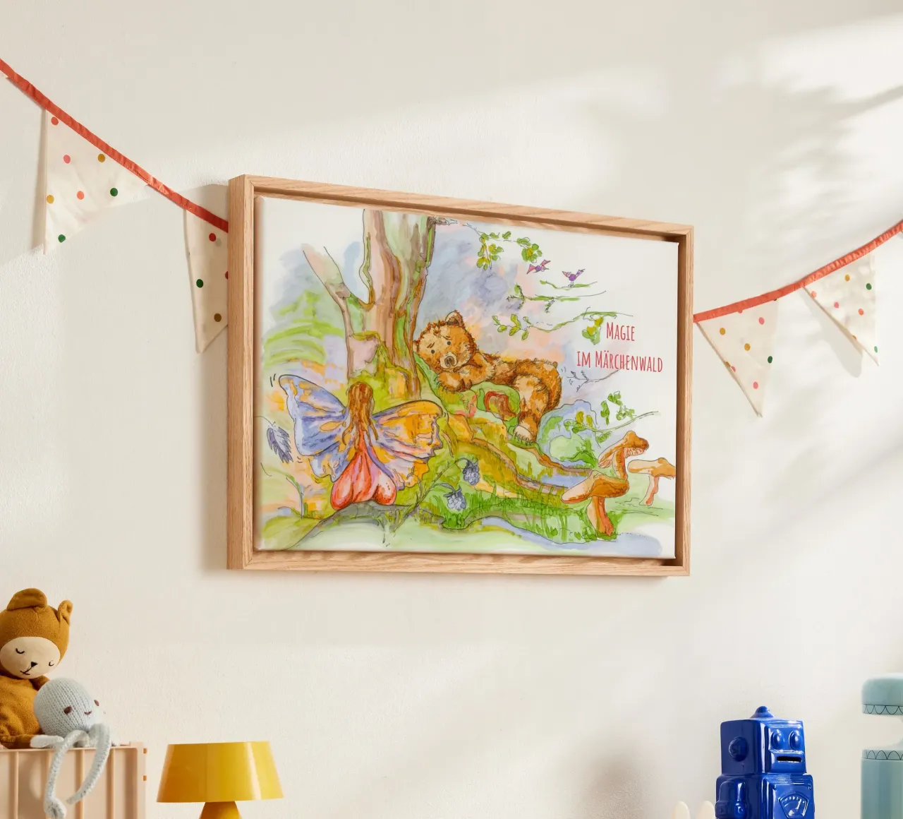 Magie in het sprookjesbos canvas met Baklijst van MutMalerin
