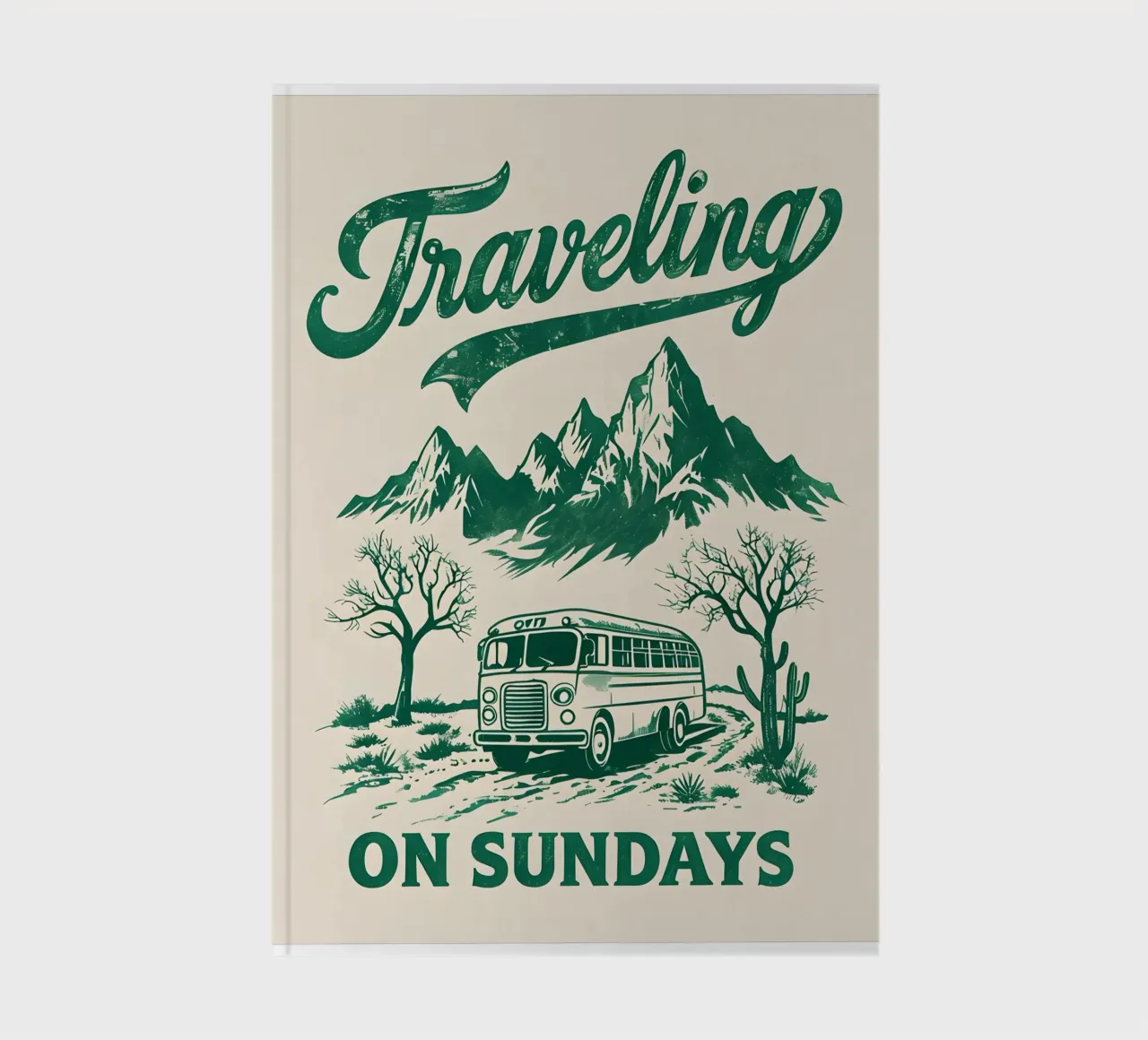 Traveling On Sunday Retro notebook by RETRO VINTAGE EDITION