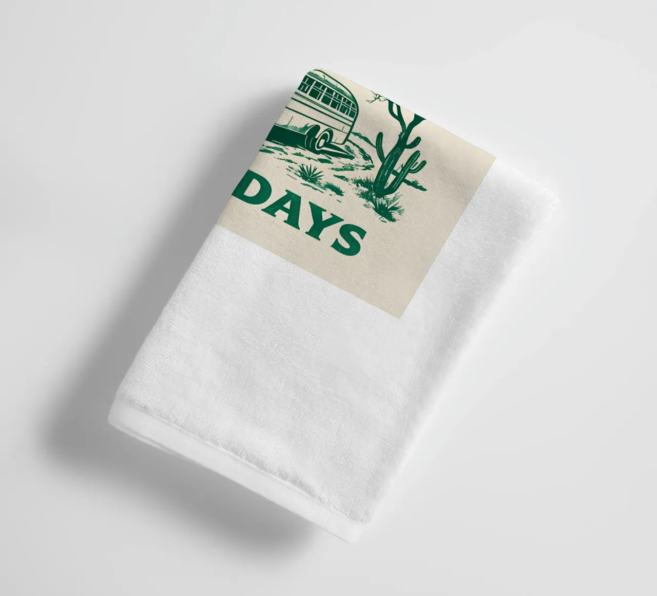 Traveling On Sunday Retro towel by RETRO VINTAGE EDITION