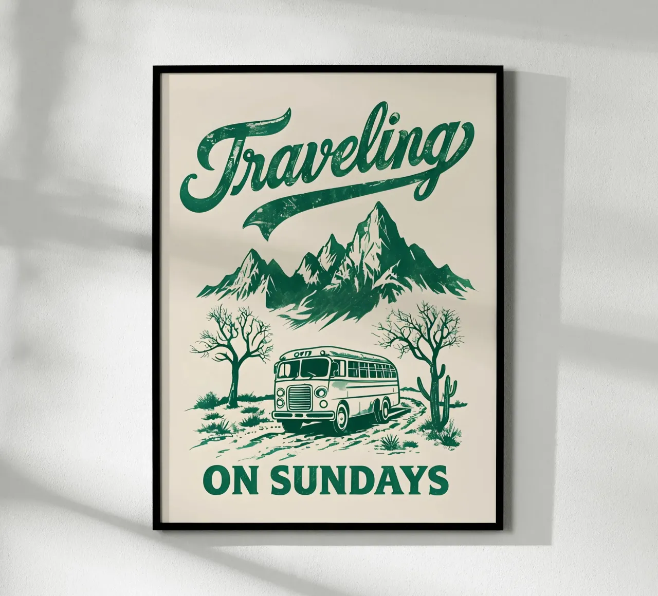 Traveling On Sunday Retro poster de RETRO VINTAGE EDITION