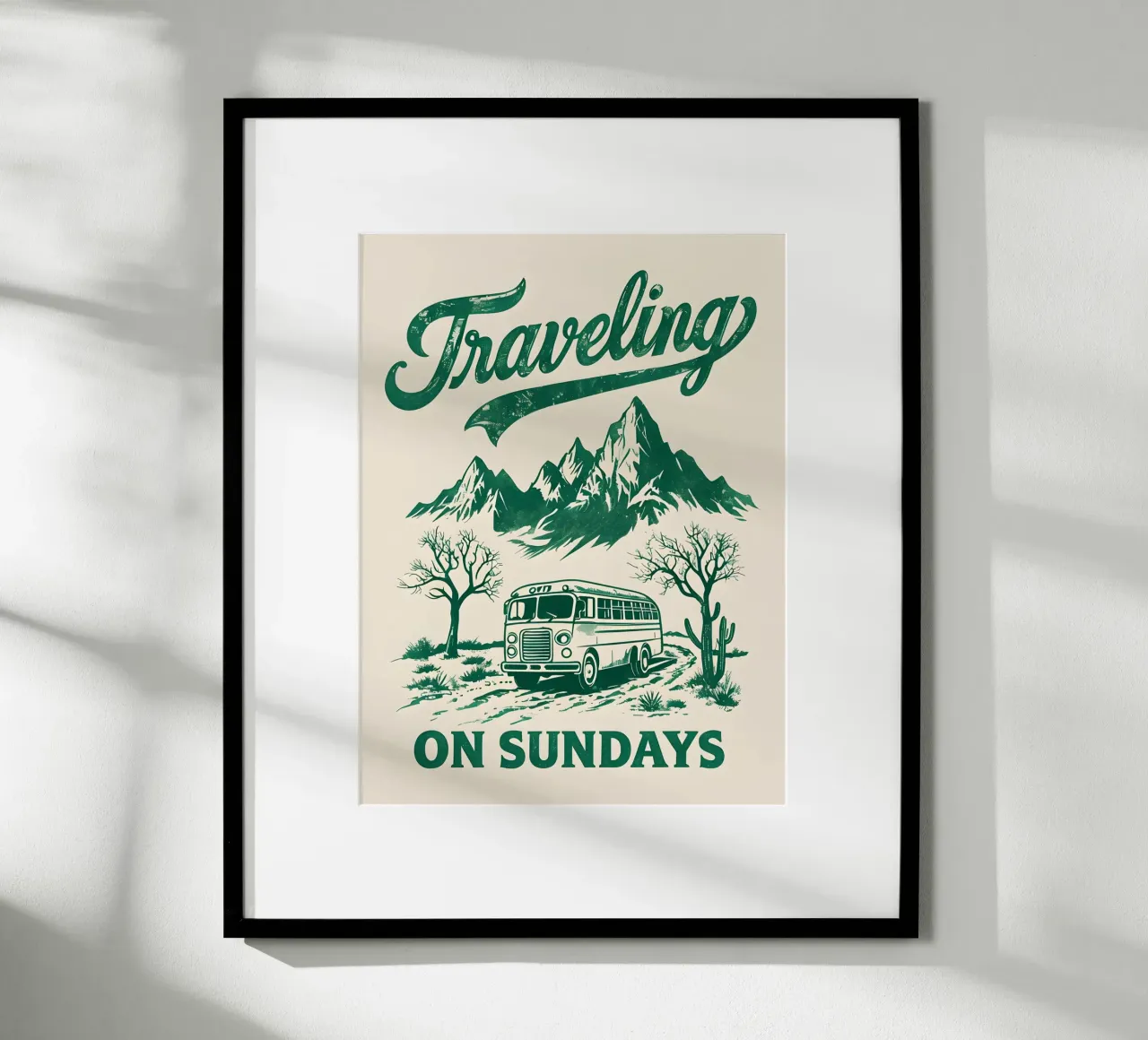 Traveling On Sunday Retro poster de RETRO VINTAGE EDITION