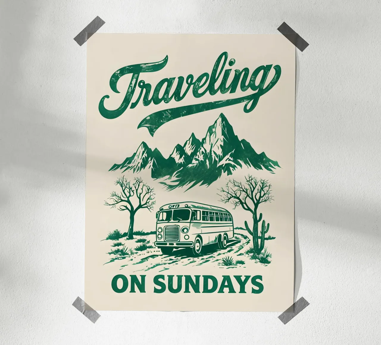 Traveling On Sunday Retro poster de RETRO VINTAGE EDITION