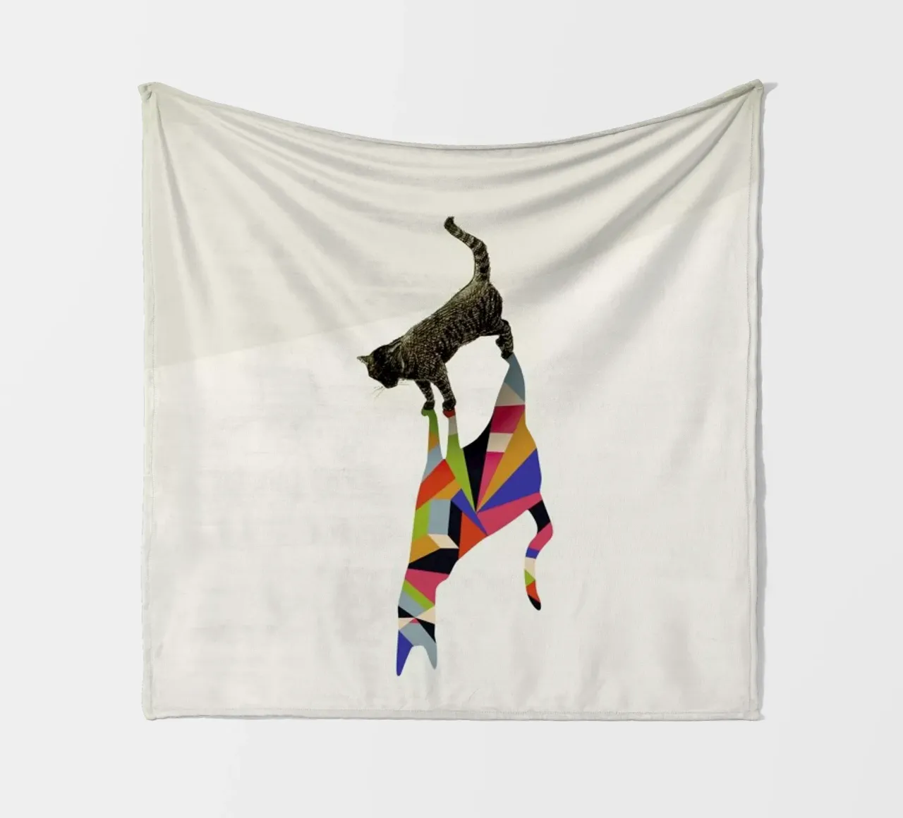 Walking Shadow - Cat Fleecedecke von Jason Ratliff