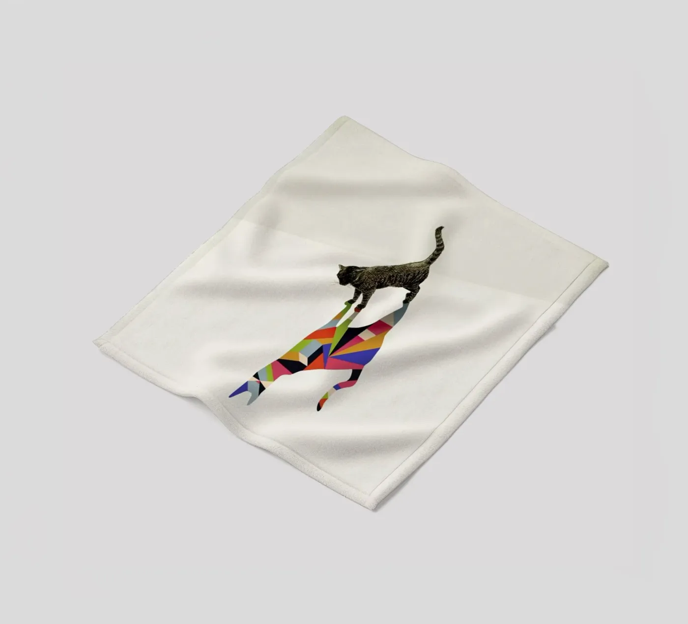 Walking Shadow - Cat Fleecedecke von Jason Ratliff