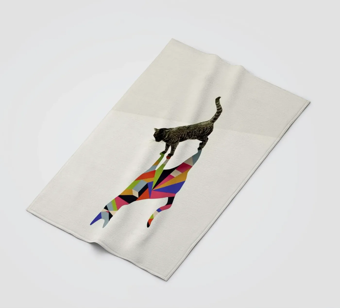 Walking Shadow - Cat Fleecedecke von Jason Ratliff