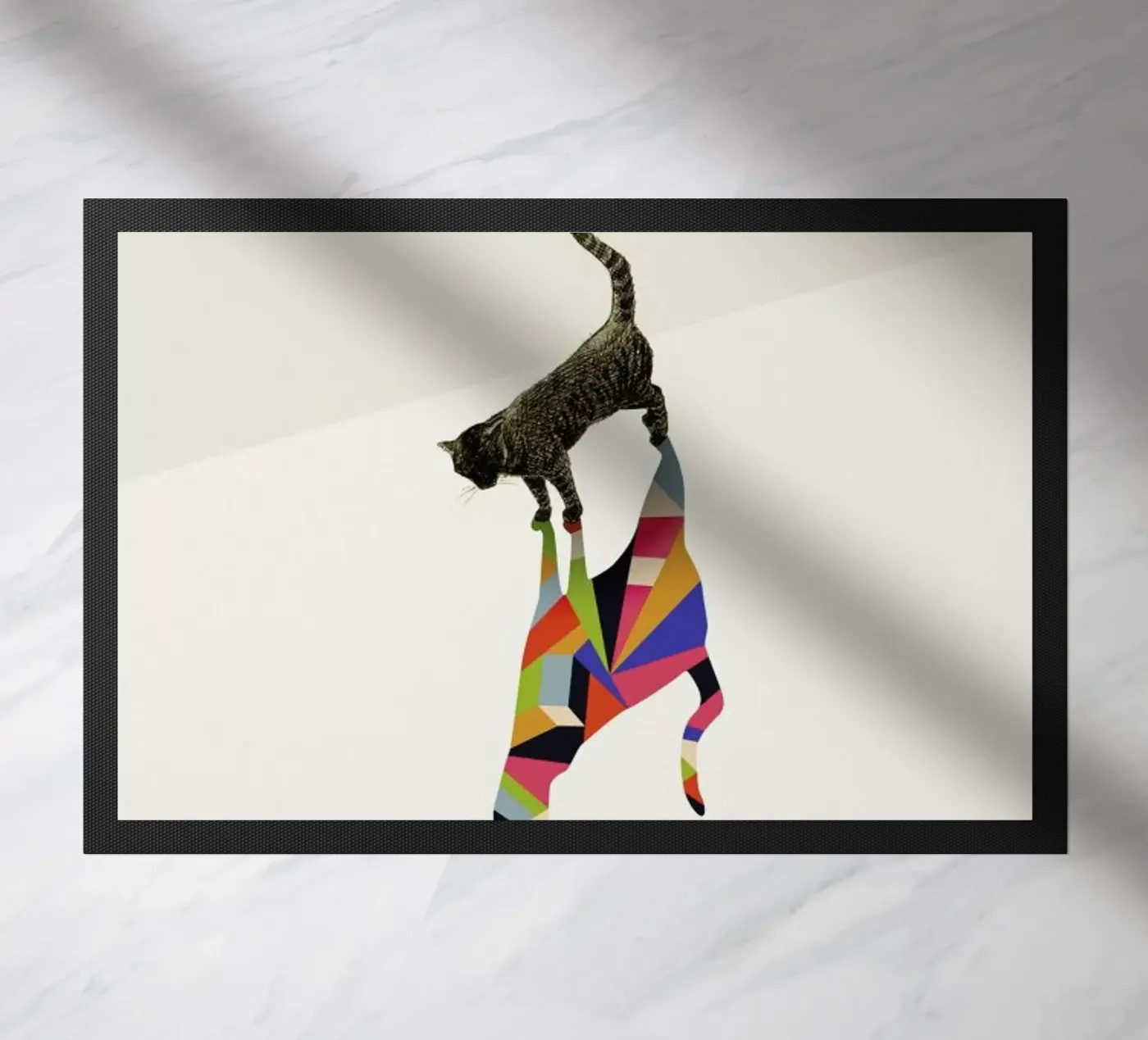 Walking Shadow - Cat Fußmatte von Jason Ratliff
