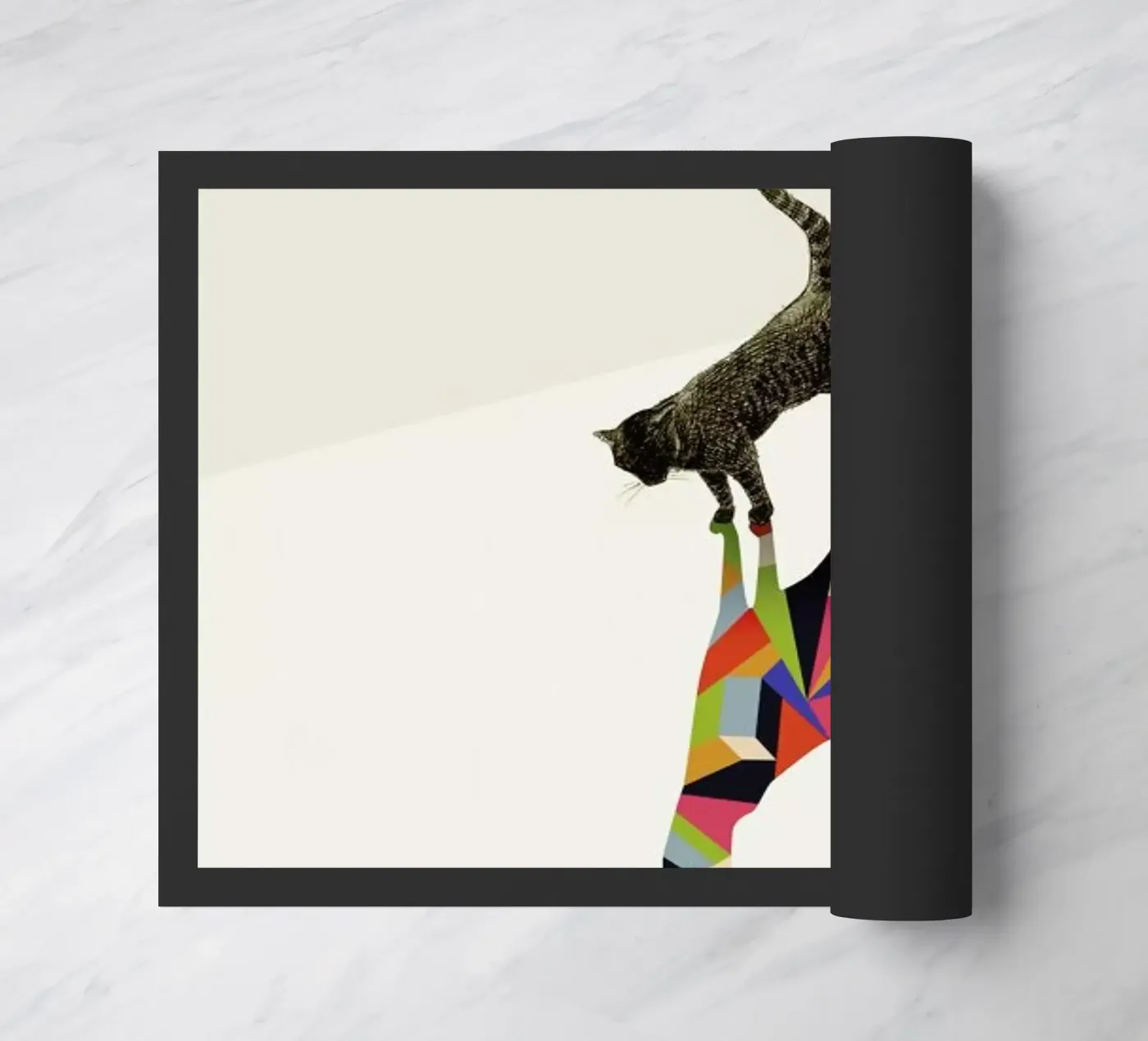 Walking Shadow - Cat Fußmatte von Jason Ratliff
