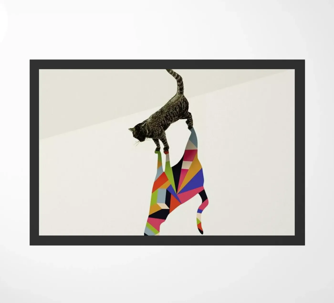 Walking Shadow - Cat Fußmatte von Jason Ratliff