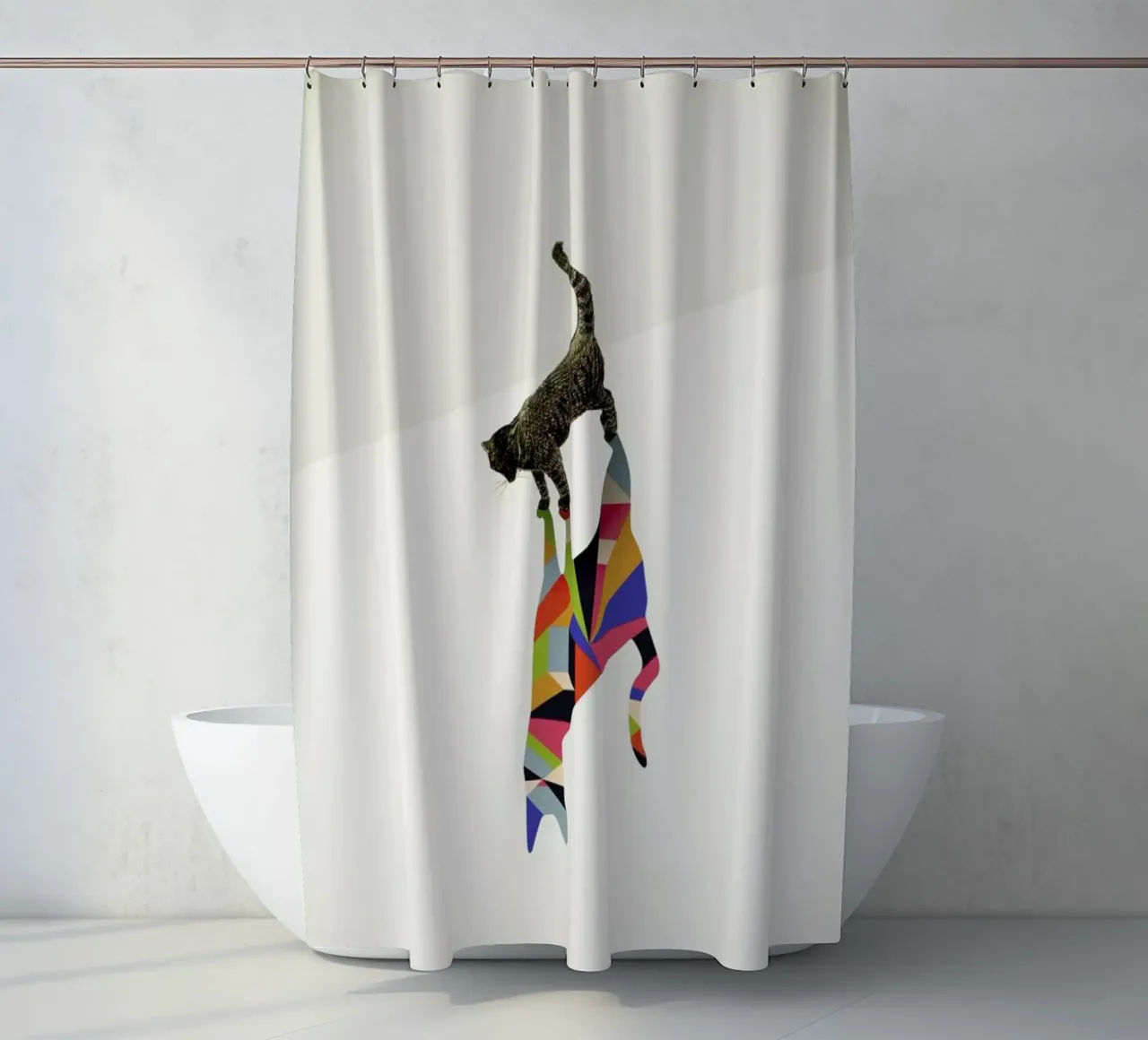 Walking Shadow - Cat tenda da doccia da Jason Ratliff