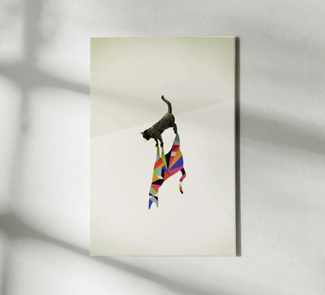 Walking Shadow - Cat canvas with Floater frame by Jason Ratliff
