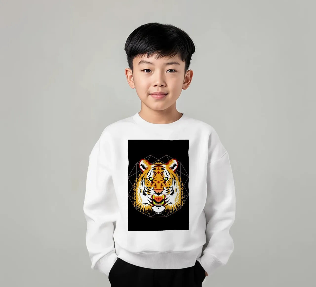 Geometric Tiger felpa bambino da Chobopop