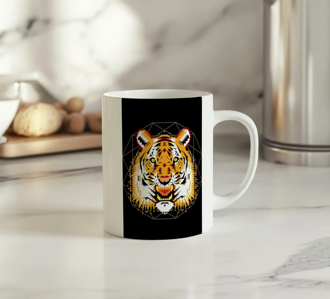 Geometric Tiger tazza in ceramica da Chobopop