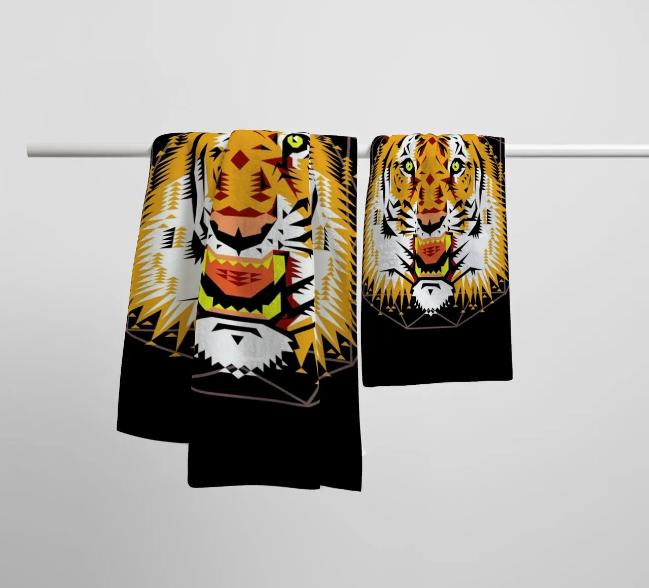 Geometric Tiger asciugamano da bagno da Chobopop