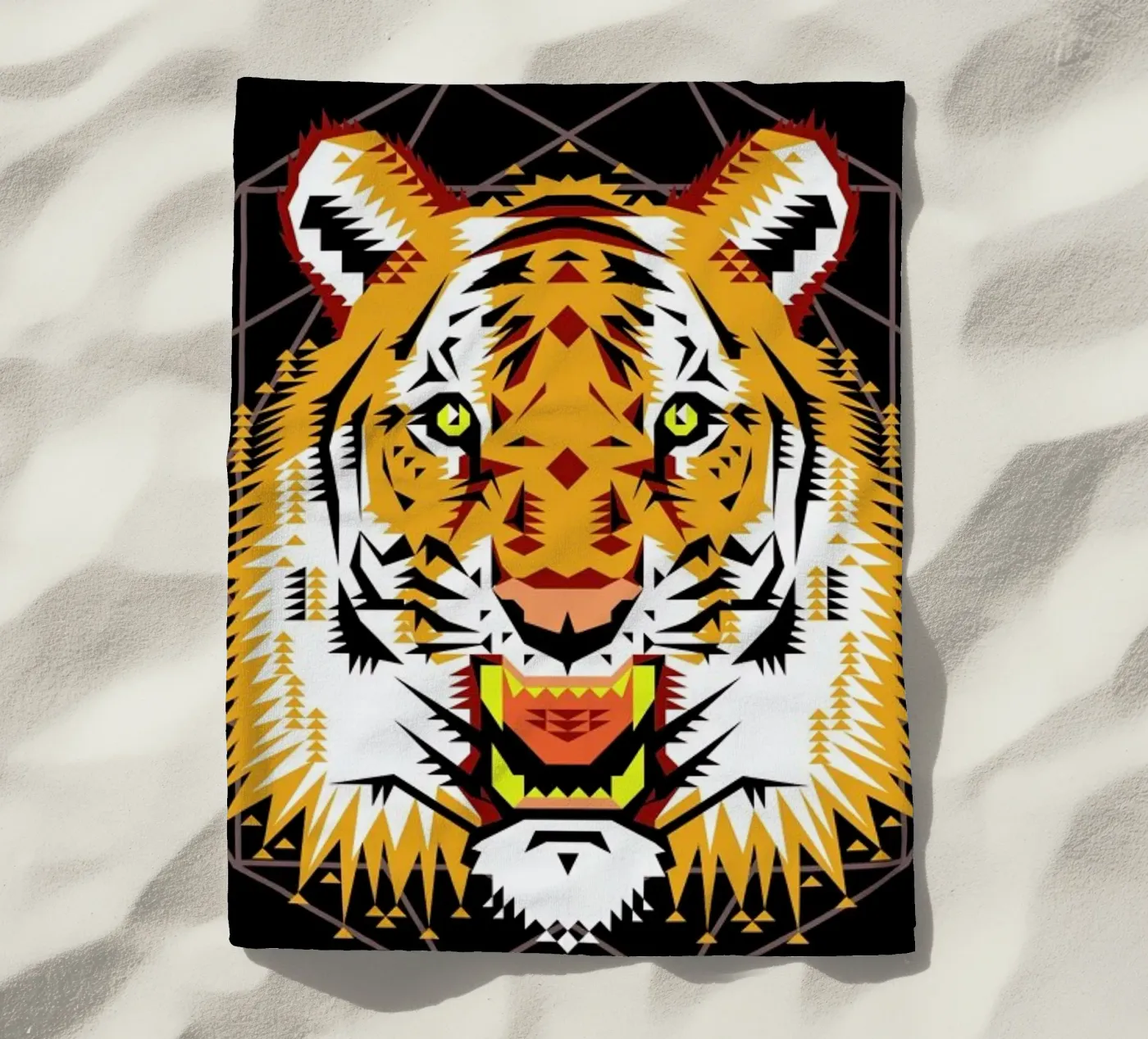Geometric Tiger telo mare da Chobopop