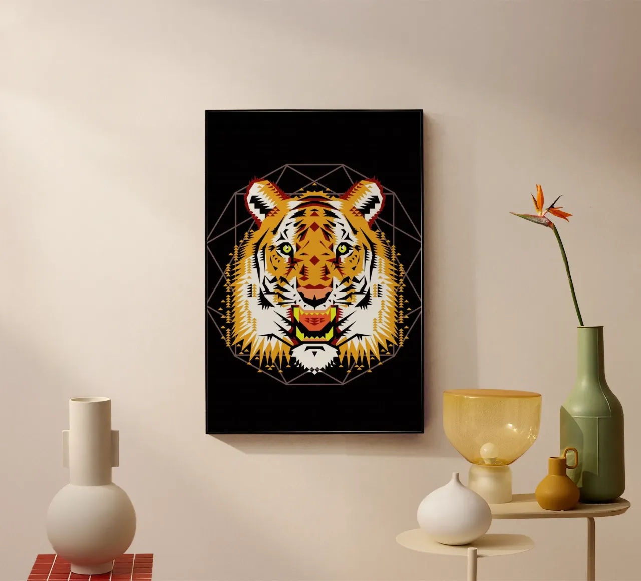 Geometric Tiger plexiglass da Chobopop