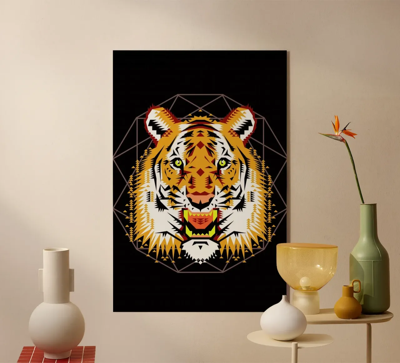 Geometric Tiger plexiglass da Chobopop