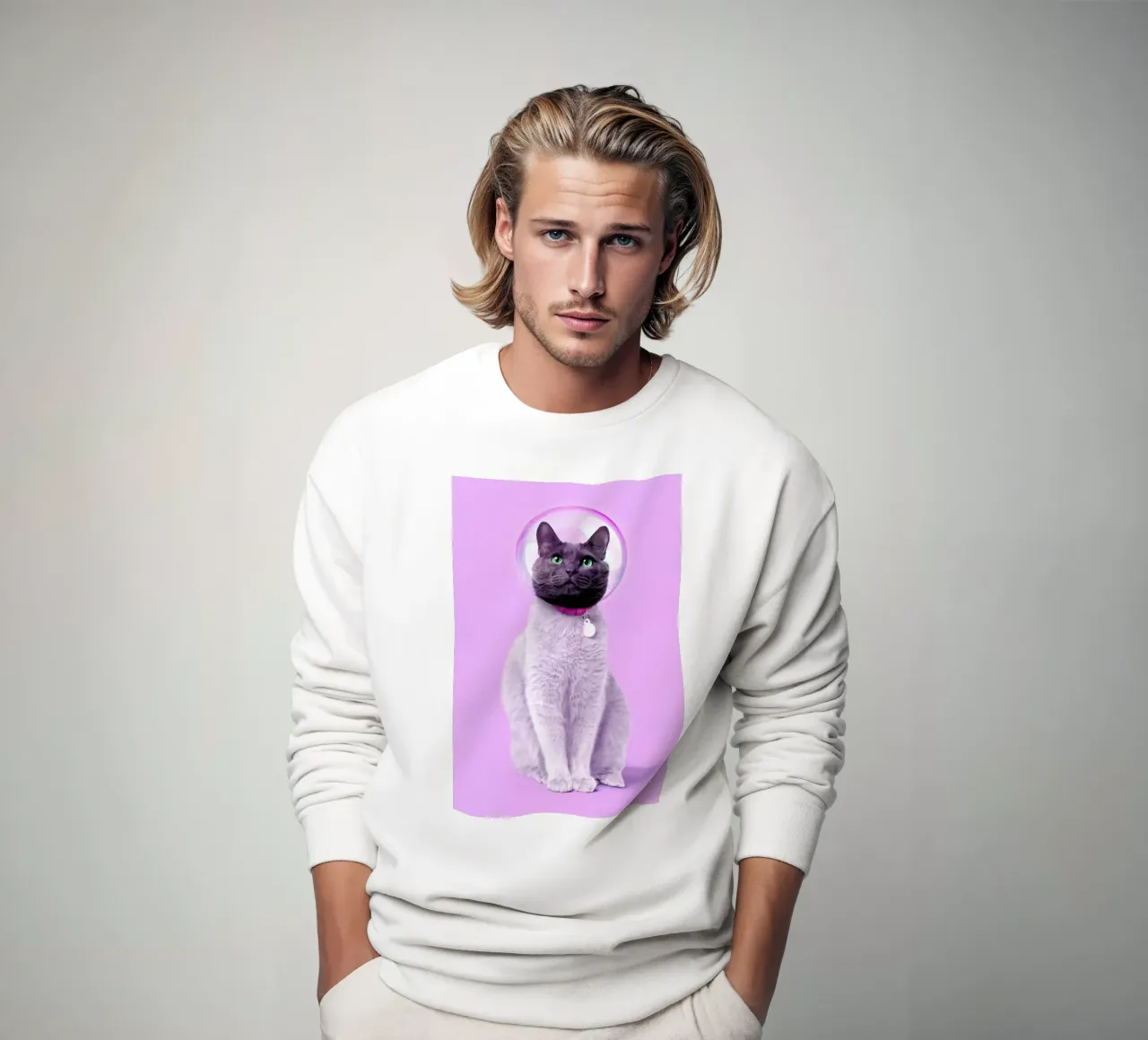 Space Cat felpa da Paul Fuentes Design