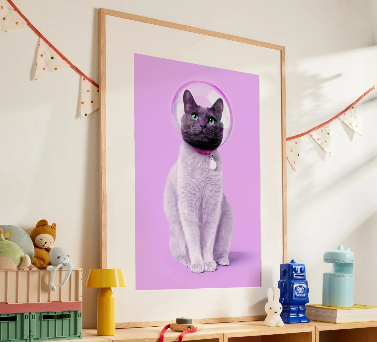 Space Cat poster da Paul Fuentes Design