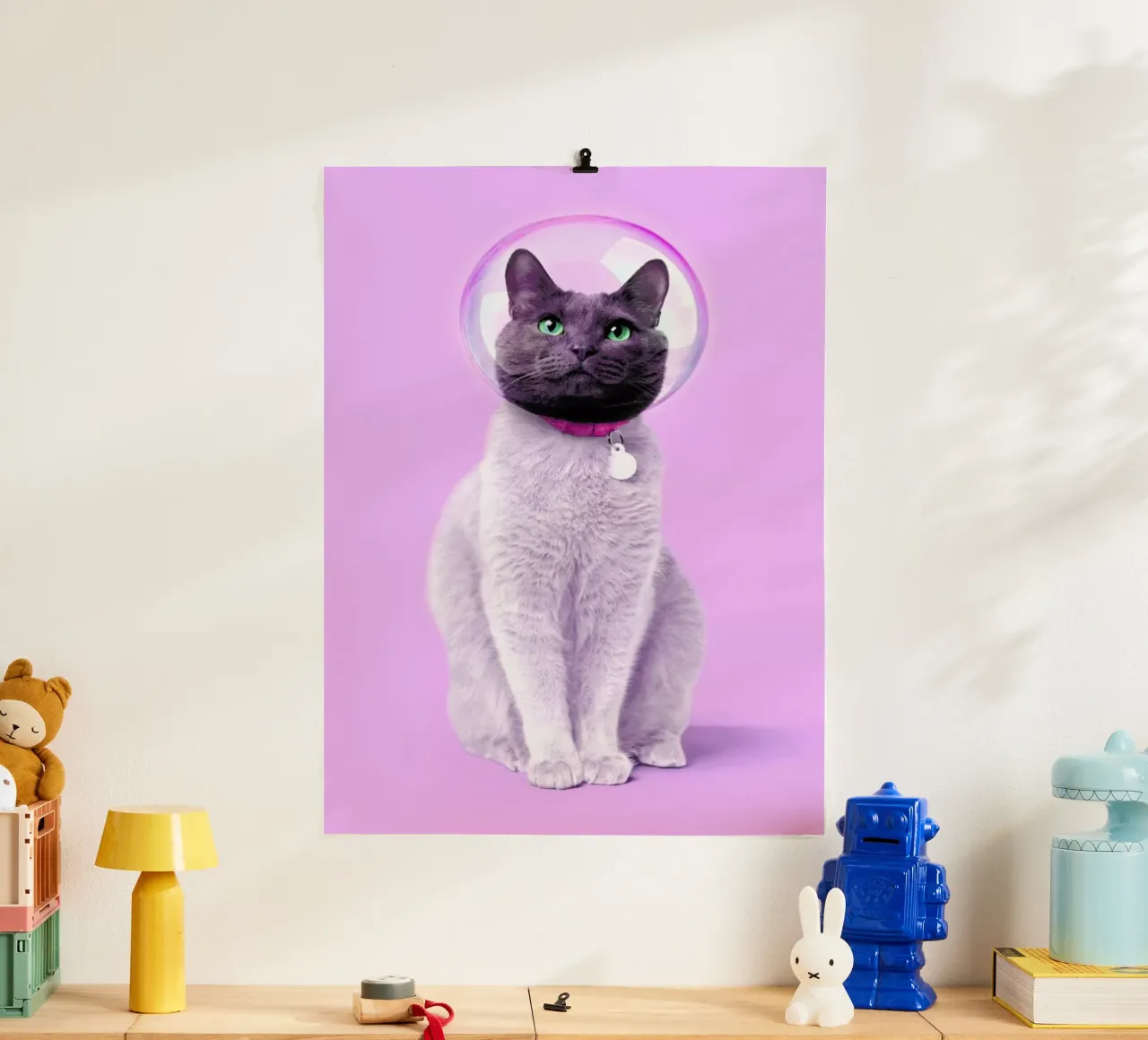 Space Cat poster da Paul Fuentes Design