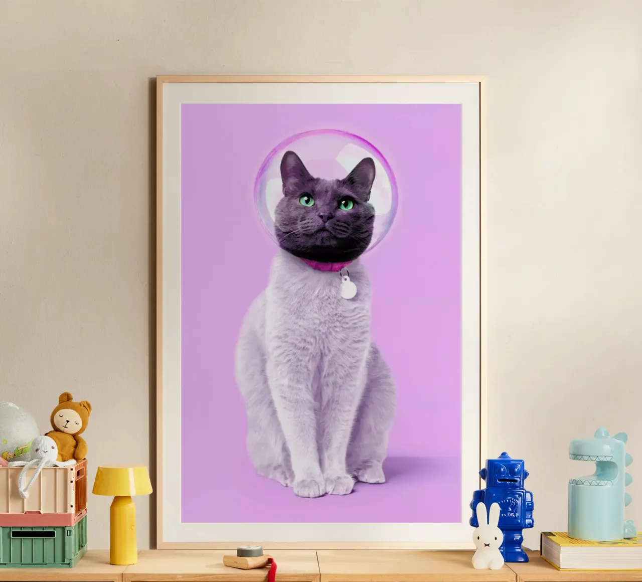 Space Cat poster da Paul Fuentes Design